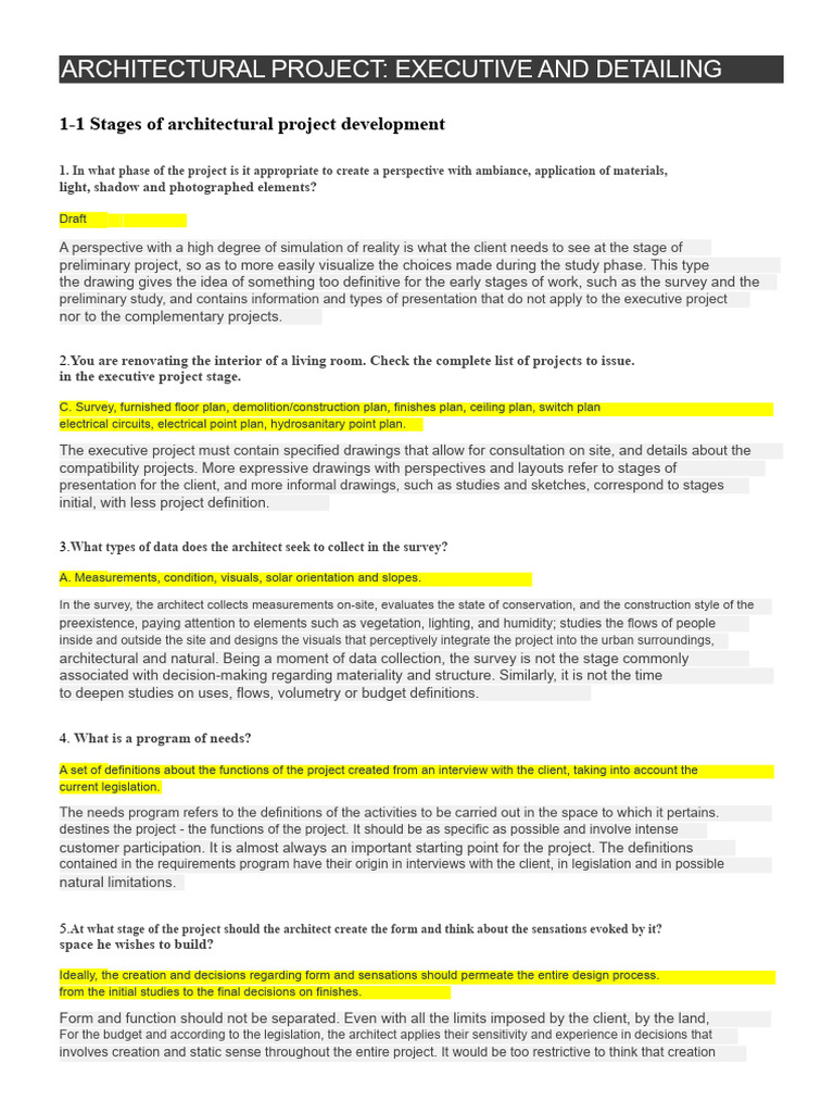 Architectural Project Development Stages | PDF | Composition (Visual ...