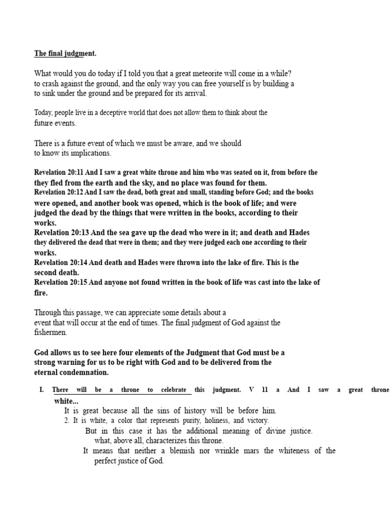 Understanding the Final Judgment | PDF | Last Judgment | Religious ...