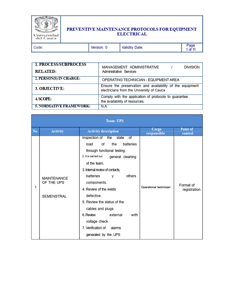 Protocol Electrical Equipment | PDF | Refrigerator | Mechanical Engineering