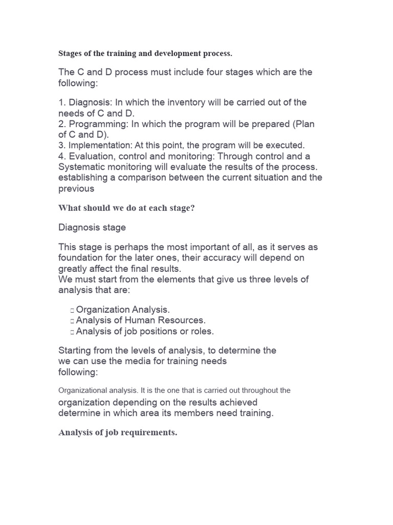 Four Stages of Training Development Process | PDF | Attitude ...