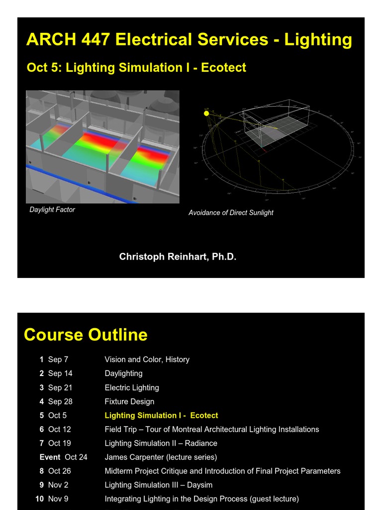 LightingSimulationI Ecotect | PDF | Lighting | Leadership In Energy And ...