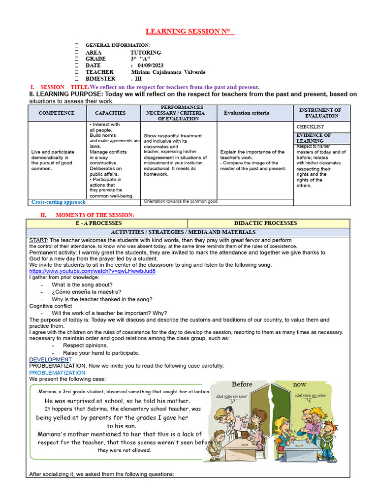 Respect for Teachers: Past and Present | PDF | Teachers | Learning