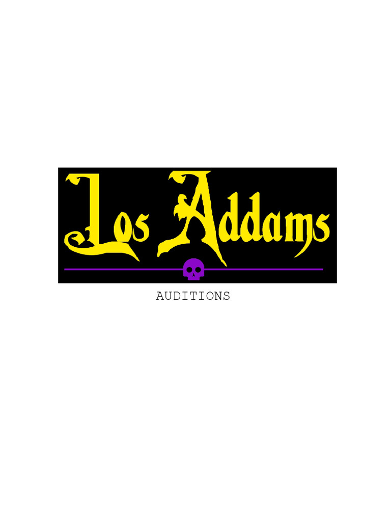 Auditions The Addams Family | PDF