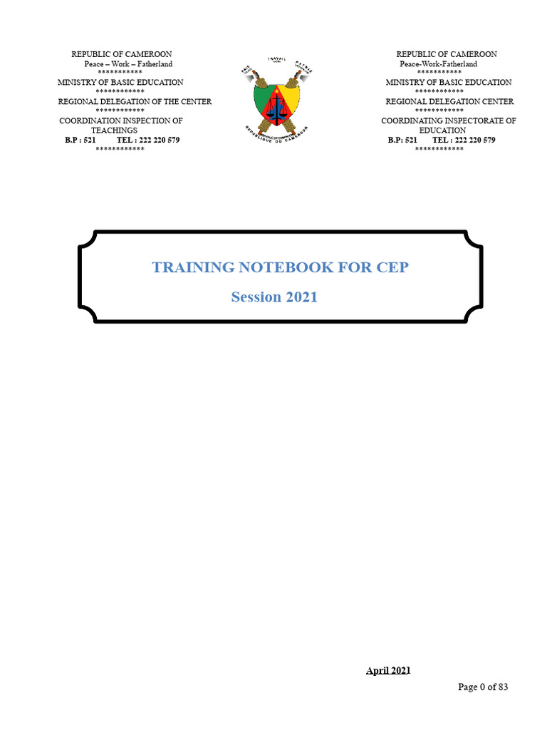 2021 CEP Training Notebook for Teachers | PDF | Atmosphere Of Earth | Water