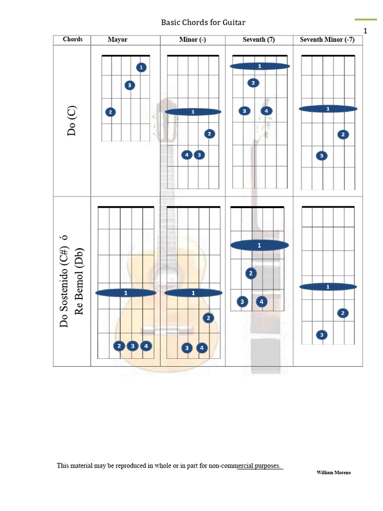 Basic Guitar Chords | PDF | Chord (Music) | Guitar Family Instruments