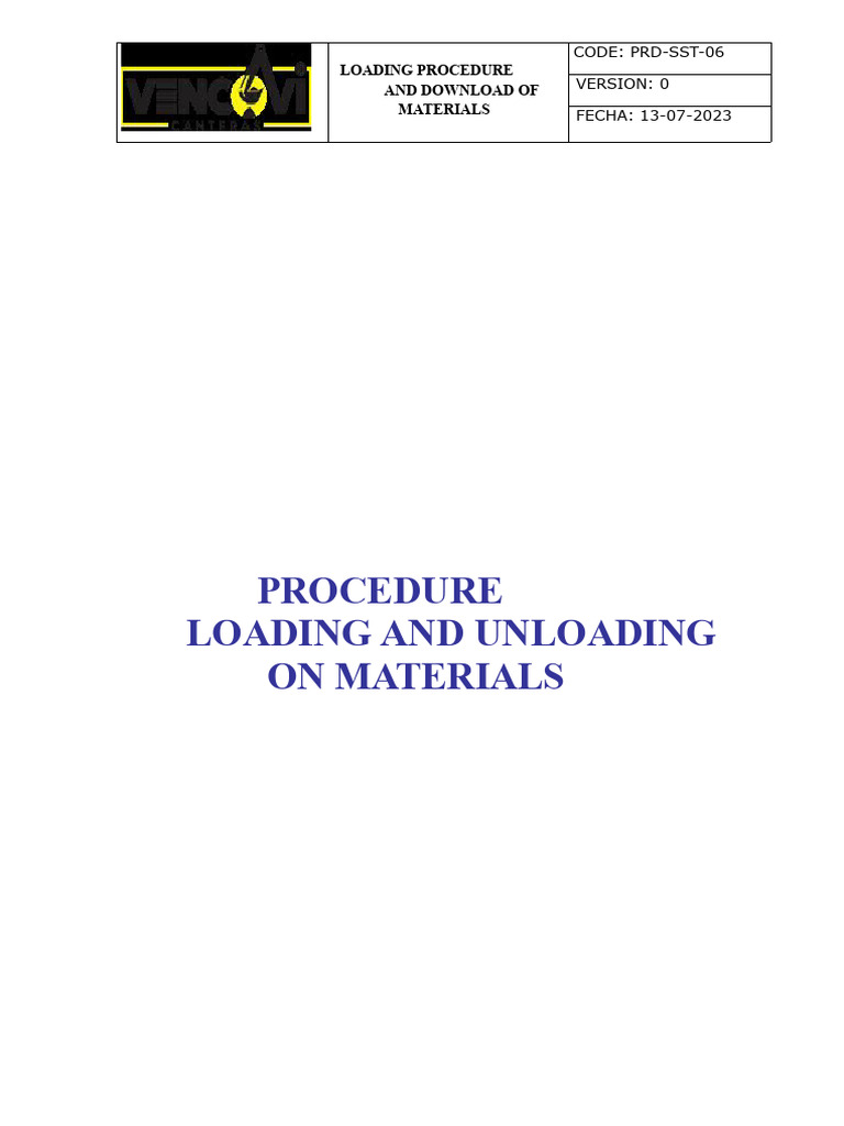 Safe Loading and Unloading Procedures | PDF | Crane (Machine) | Forklift