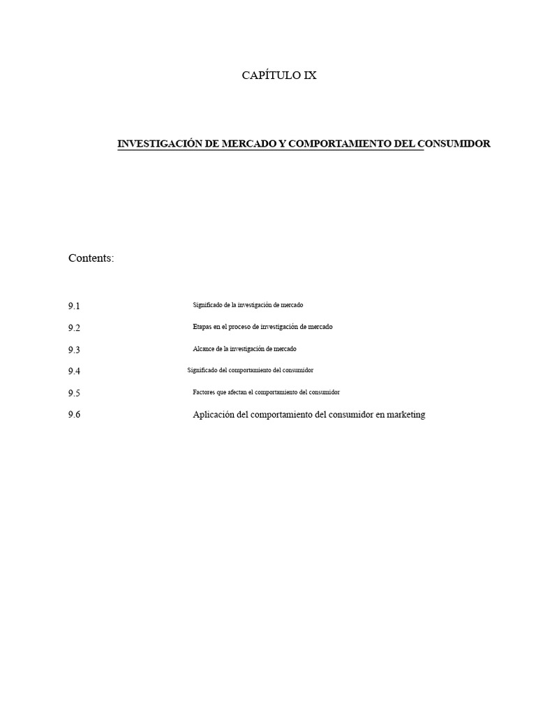 Investigación de Mercado y Comportamiento del Consumidor | PDF ...