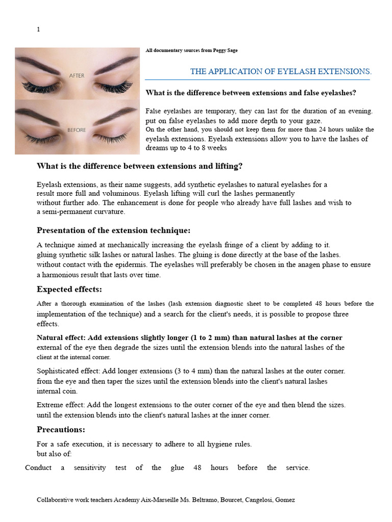 Eyelash Extensions: Techniques & Care Guide | PDF | Adhesive | Cosmetics
