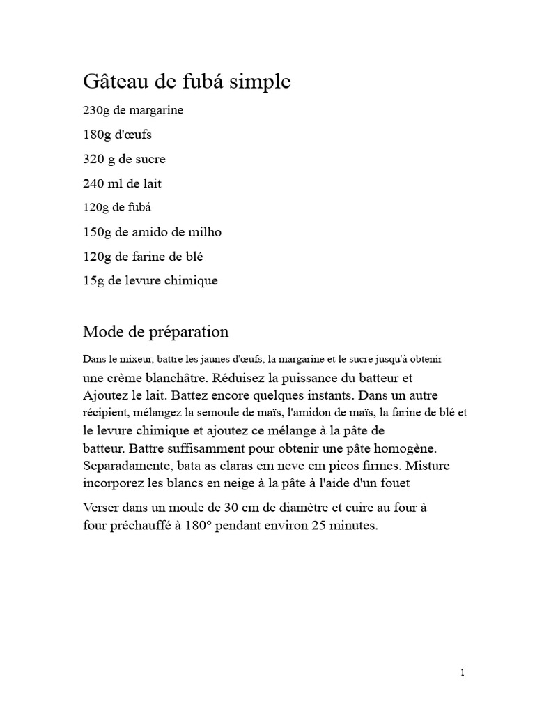 Recettes de gâteaux variés faciles | PDF | Levure chimique | Chocolat