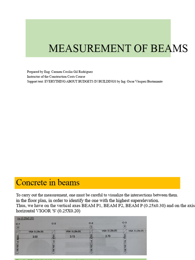 Beam Measurement and Calculation Guide | PDF | Beam (Structure ...