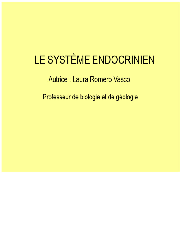 Comprendre le Système Endocrinien | PDF | Hormone | Système endocrinien