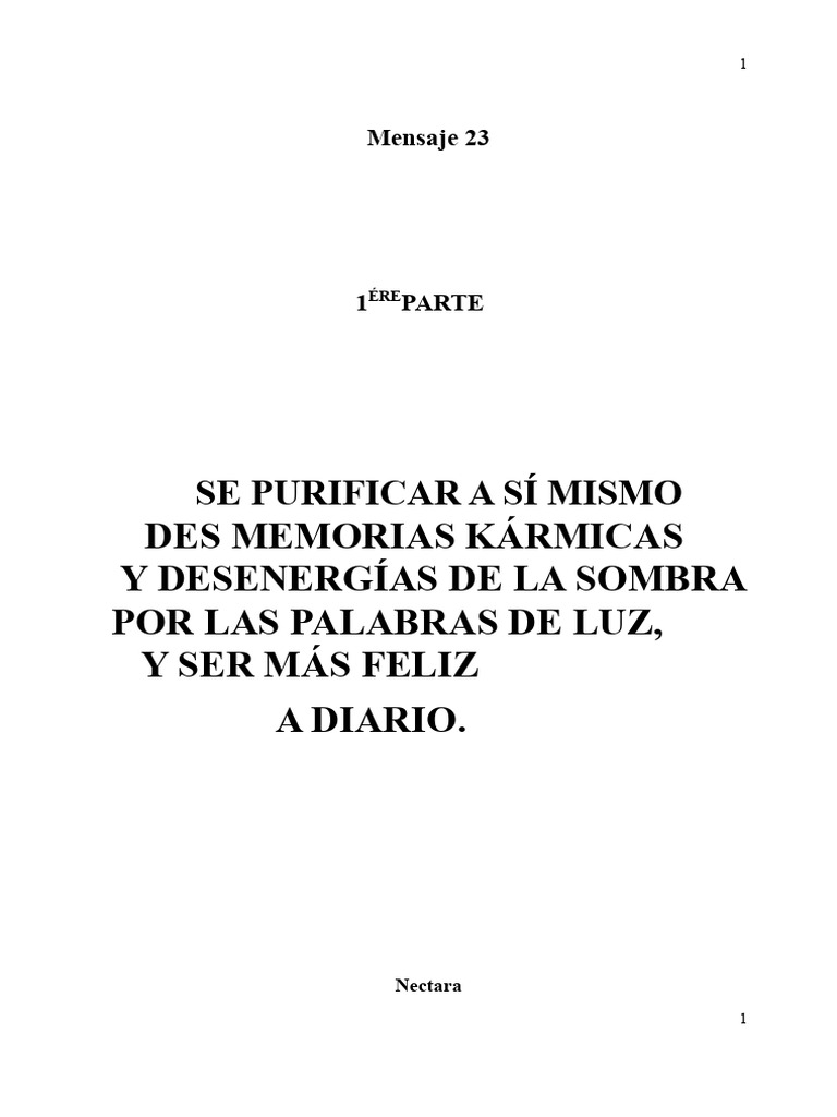 Purifícate A Ti Mismo de Las Memorias Kármicas 1 | PDF | Amor | Karma