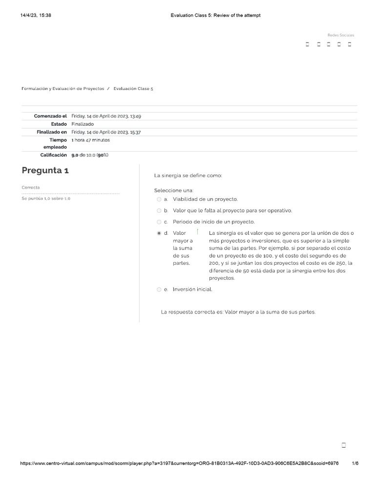Exam C5 - Formulation and Evaluation of Projects PDF | PDF
