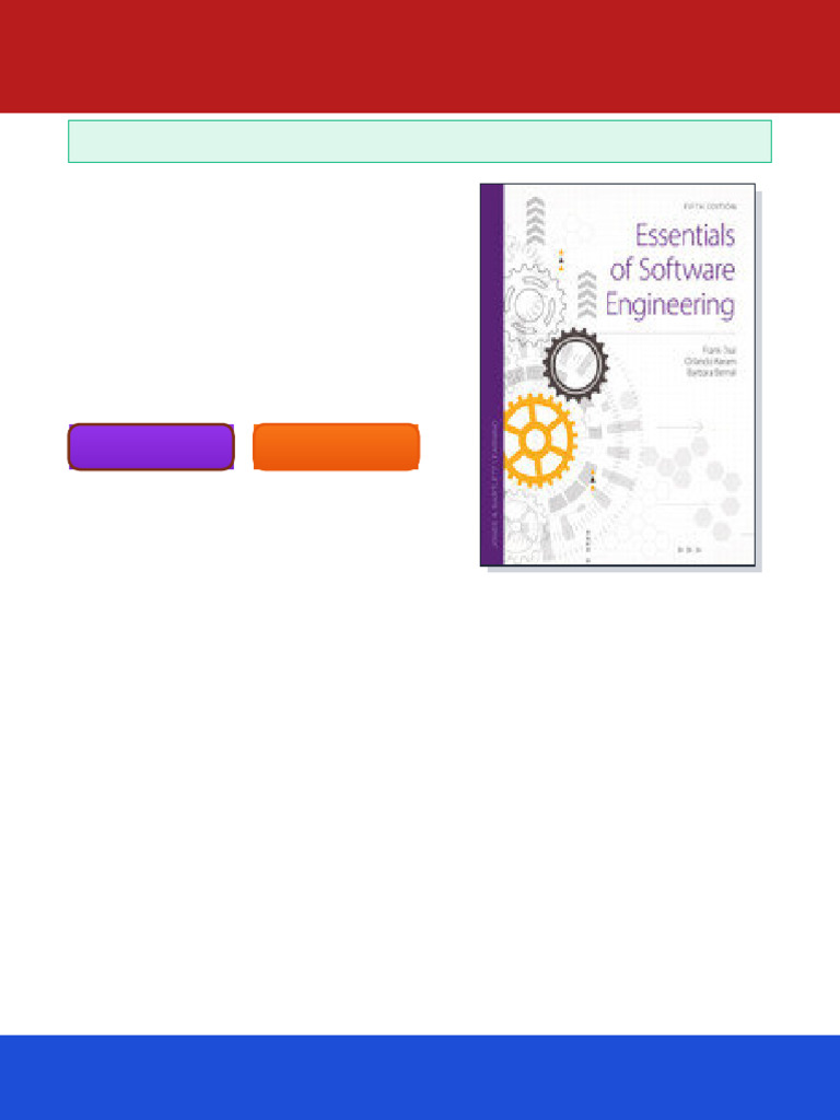 Essentials of Software Engineering 5th Edition Frank Tsui download full ...