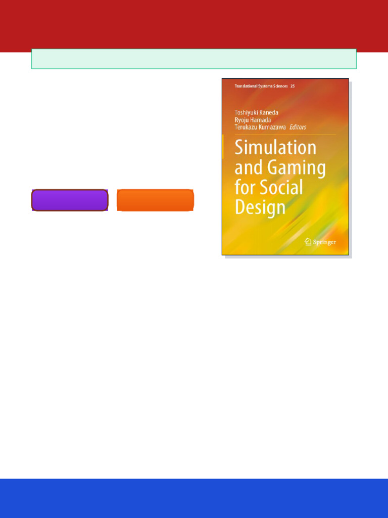 Simulation and Gaming for Social Design online reading | PDF | Science ...