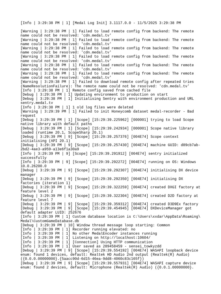 Medal Log Initialization Errors | PDF | Computer Keyboard | Scope ...