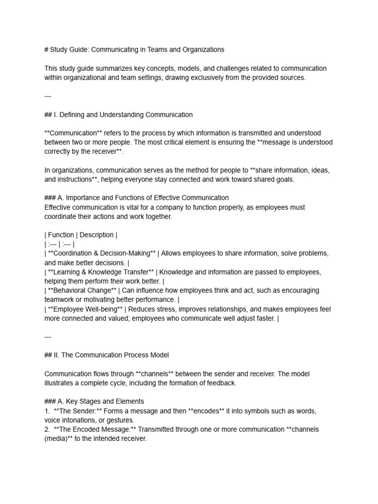 Effective Communication in Teams Guide | PDF | Communication ...