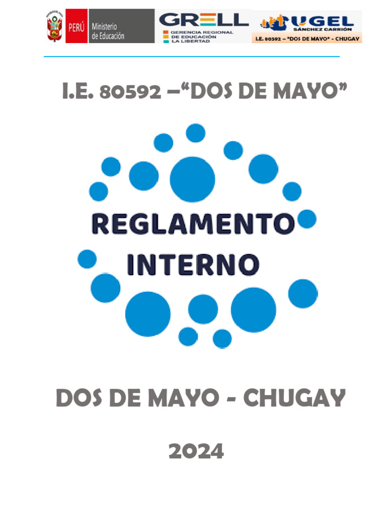 Reglamento Interno 2024 - 80592 - Dos de Mayo | PDF | Educación de la ...