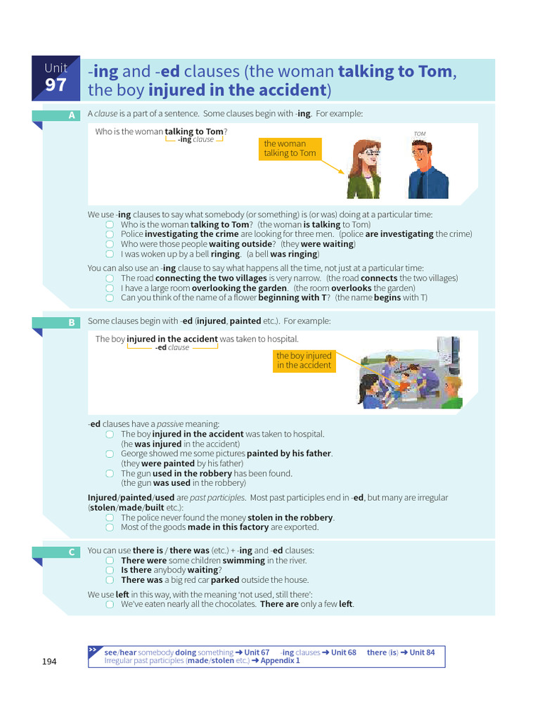 Understanding -ing and -ed Clauses | PDF | Linguistic Morphology ...