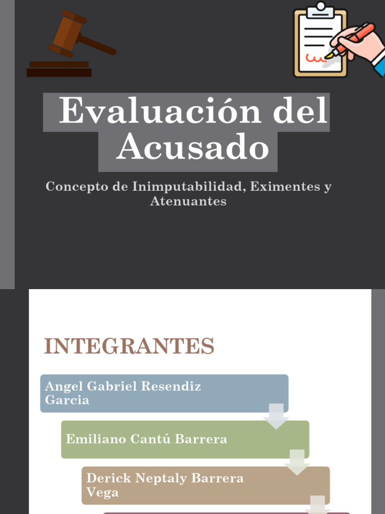 Evaluación de Inimputabilidad y Eximentes | PDF | Homicidio | Justicia ...