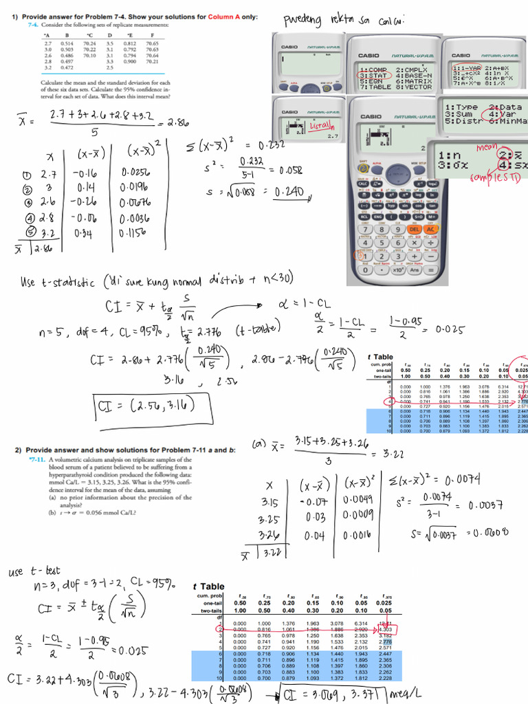 Analytical Chemistry Practice Problems From Textbook | PDF