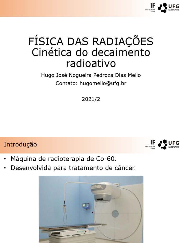 Física do Decaimento Radioativo | PDF | Radioatividade | Núcleo atômico
