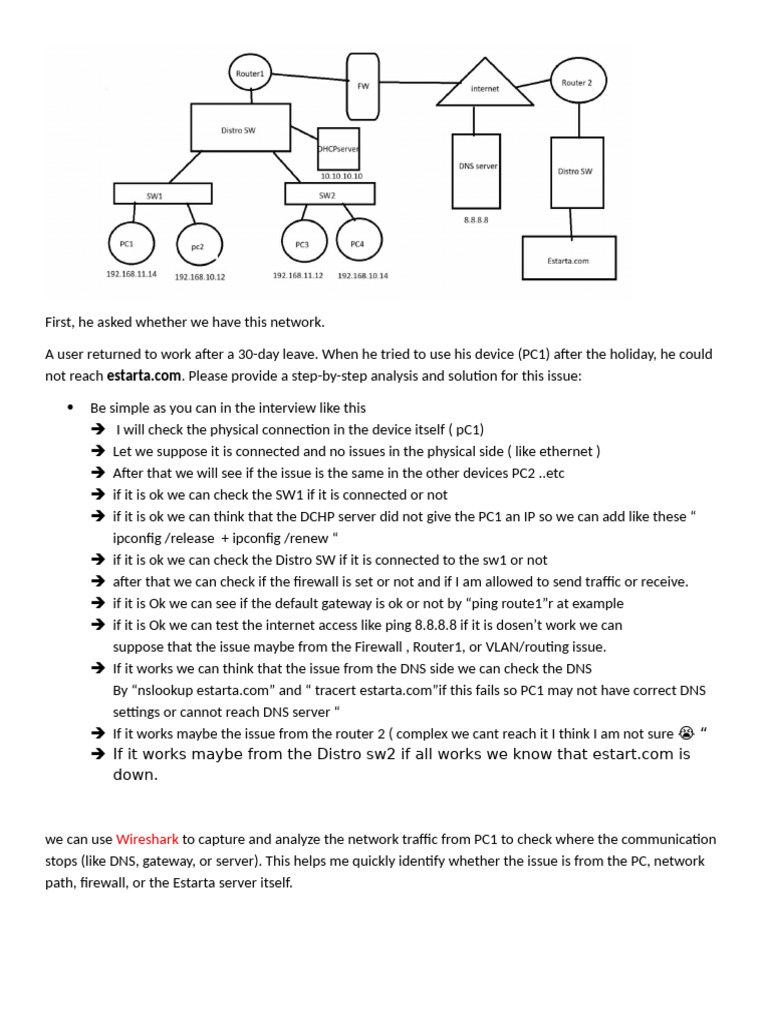 Troubleshooting Network Access Issues | PDF
