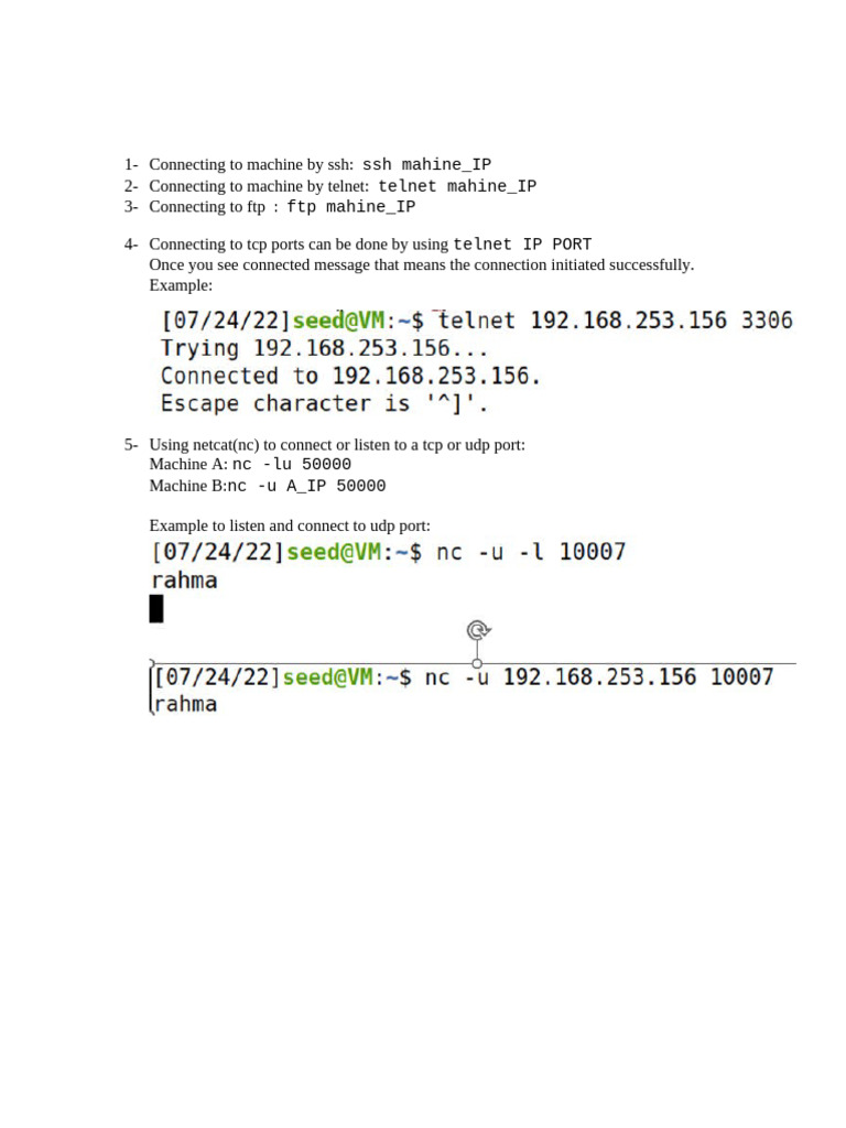 Connection Methods for Remote Machines | PDF
