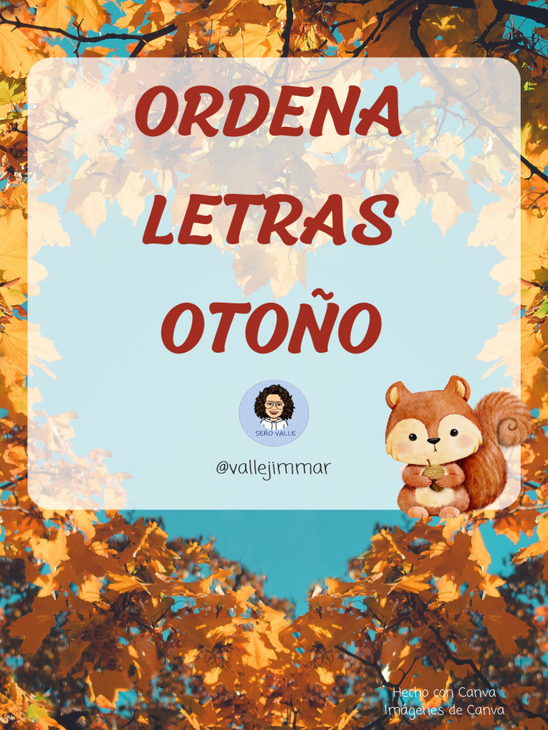 Letras do Outono em Canva | PDF