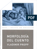 Morfología Del Cuento, de Propp