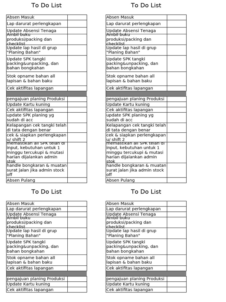 TO DO LIST | PDF