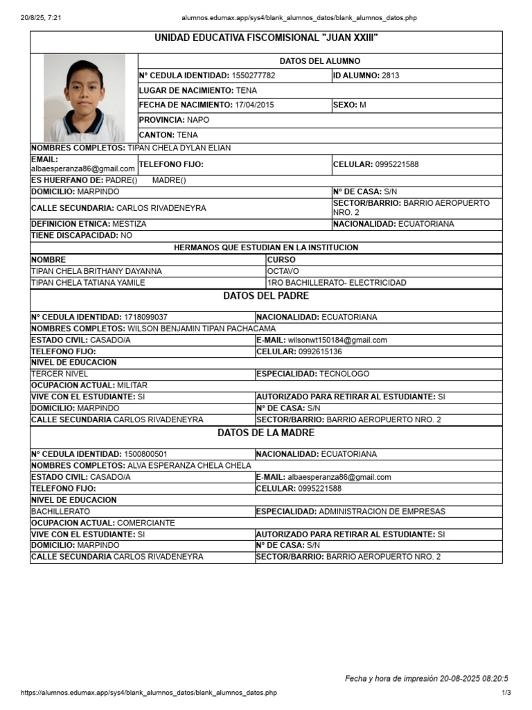 Alumnos - Edumax.app Sys4 Blank Alumnos Datos Blank Alumnos Datos ...