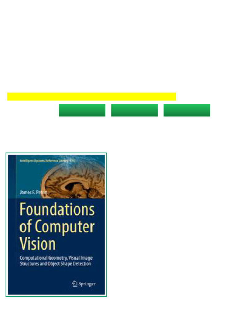 (Ebook) Foundations of Computer Vision: Computational Geometry, Visual ...