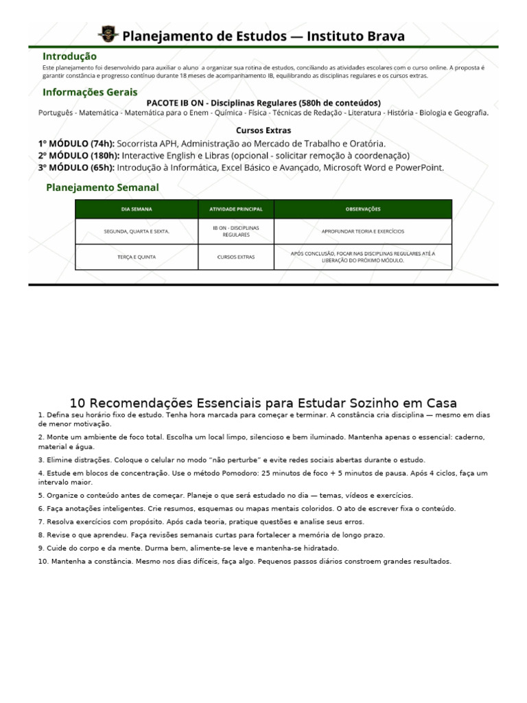 Dicas para Estudar Sozinho em Casa | PDF