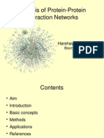 Analysis of Protein Protein Interaction Networks: Harshavardhan Khare