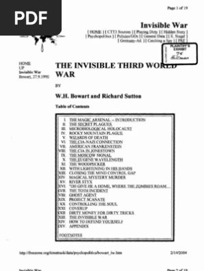 The Invisible Third World War By W H Bowart And Richard Sutton 9