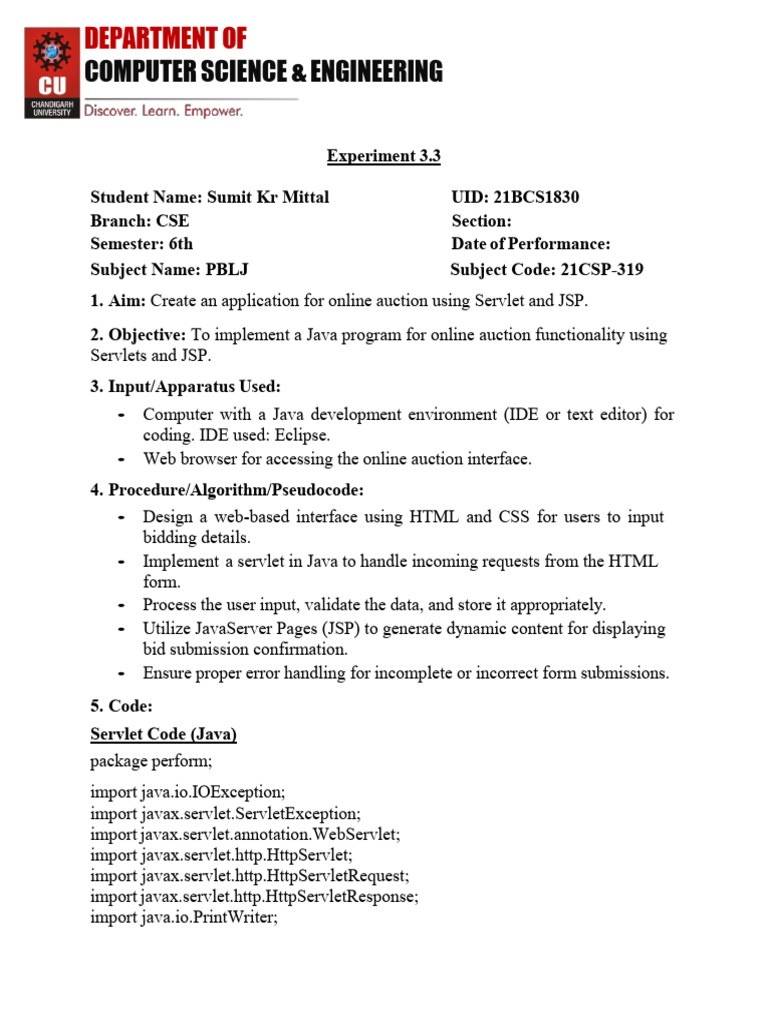 21BCS1830_PBLJ 3.3 | PDF | Computing | Software Engineering