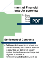 Settlement of Financial Contracts-An Overview