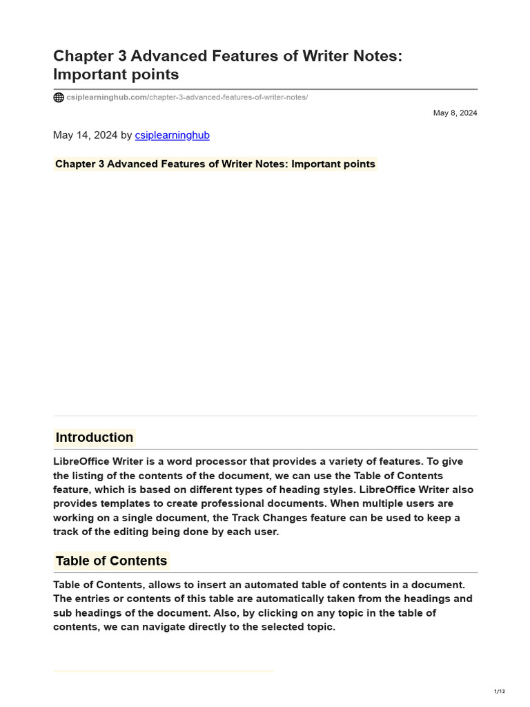 Advanced Writer Notes Features Guide | PDF | Button (Computing ...