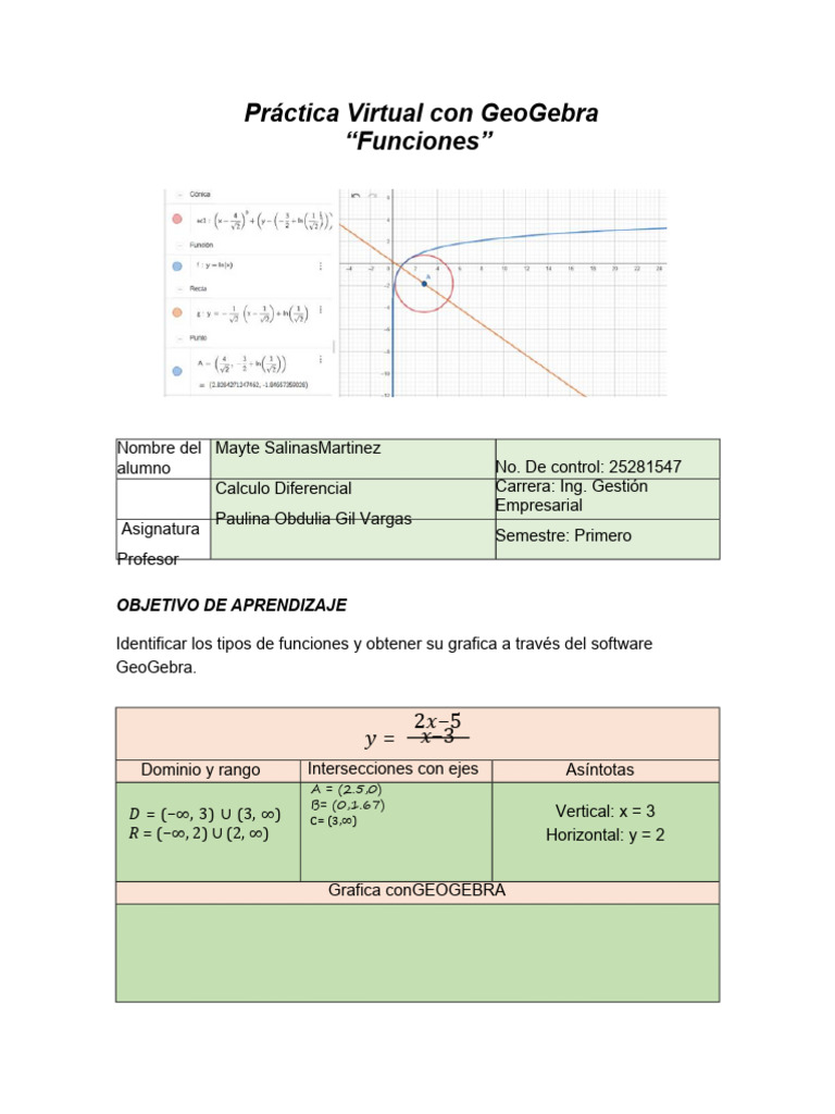 Practica Virtual 1, GeoGebra PDF | PDF | Análisis matemático ...