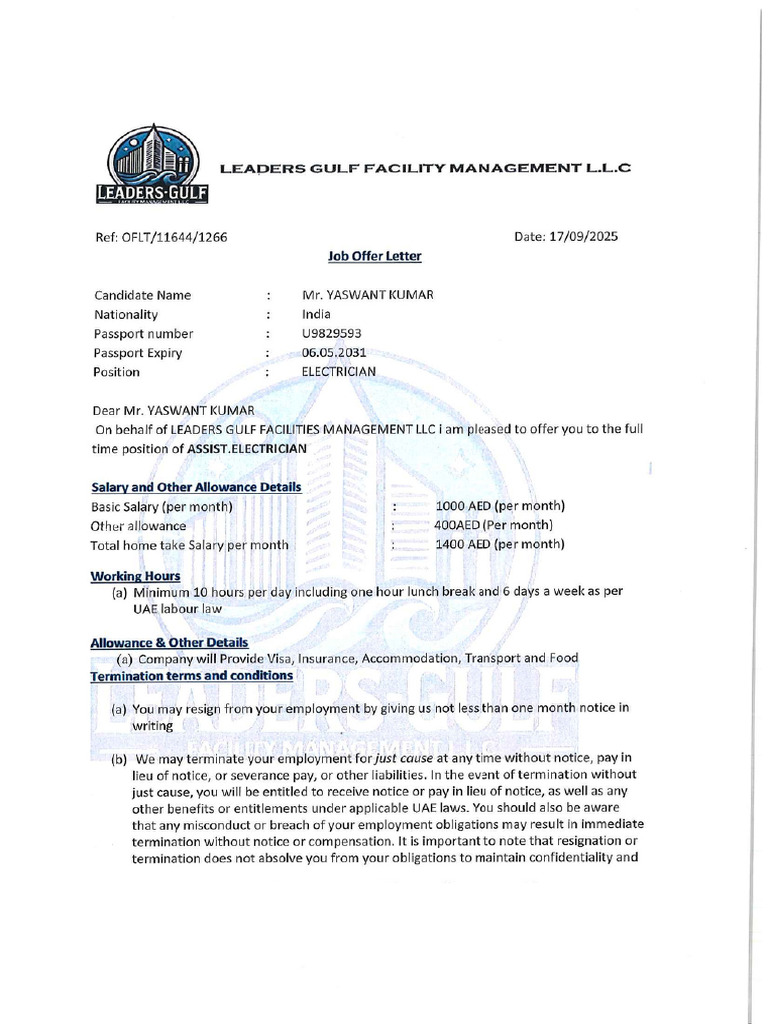 Dubai Offar Litar | PDF
