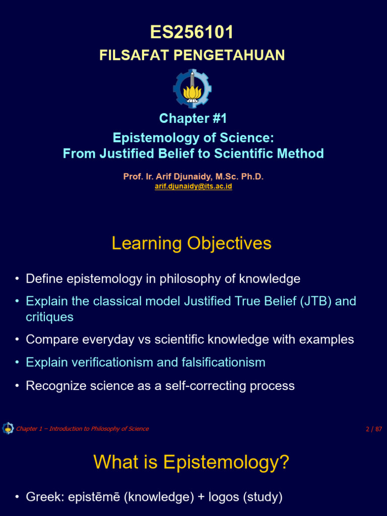 Chapter 01 AD - Epistemology in Science | PDF | Falsifiability ...