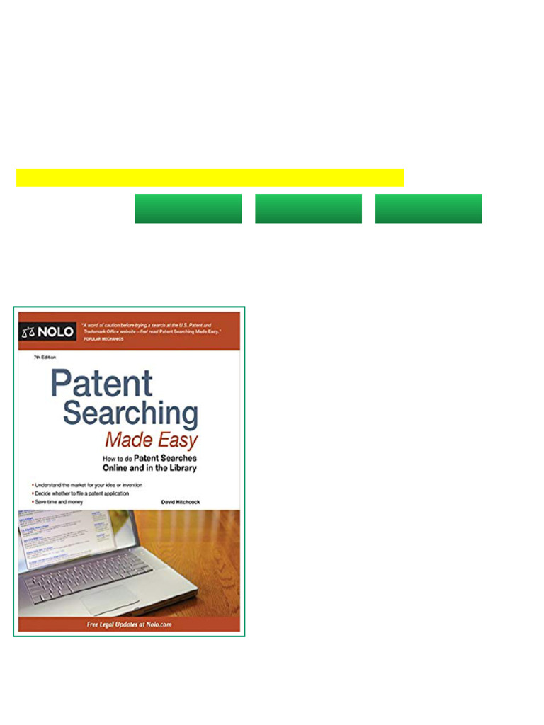 (Ebook) Patent Searching Made Easy: How to do Patent Searches Online ...