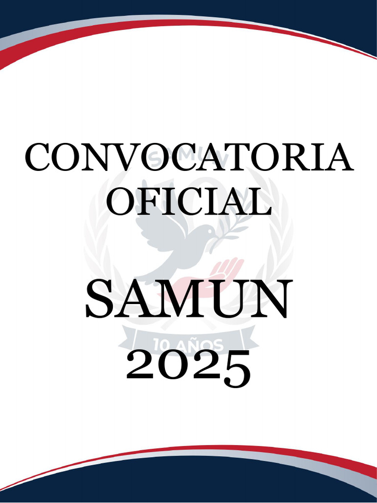 Convocatoria SAMUN 2025 en Cochabamba | PDF | Naciones Unidas ...