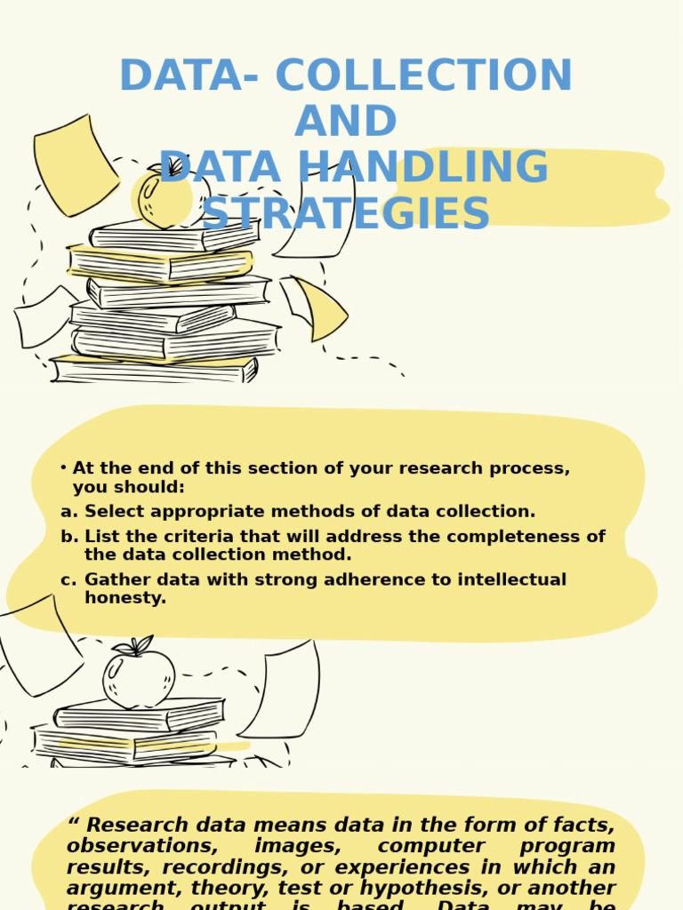 Data Collection and Handling Strategies | PDF | Data | Experiment
