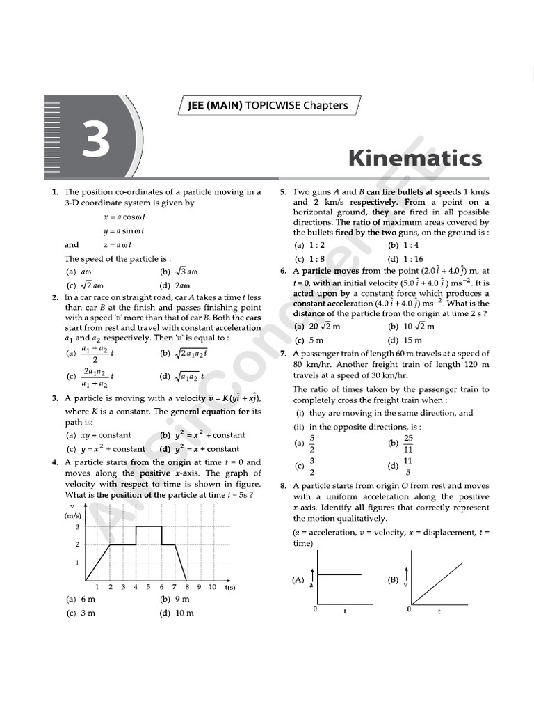 3 Kinematics New | PDF