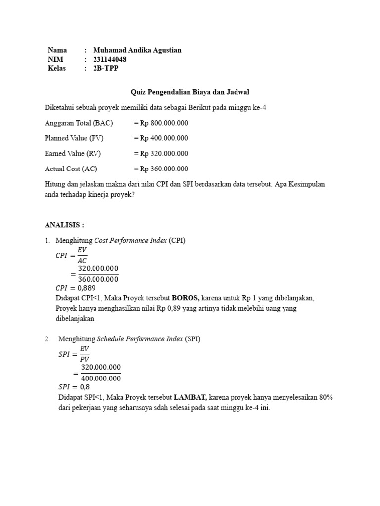 Quiz Evm Muhamad Andika Agustian 231144048 2b-Tppg | PDF