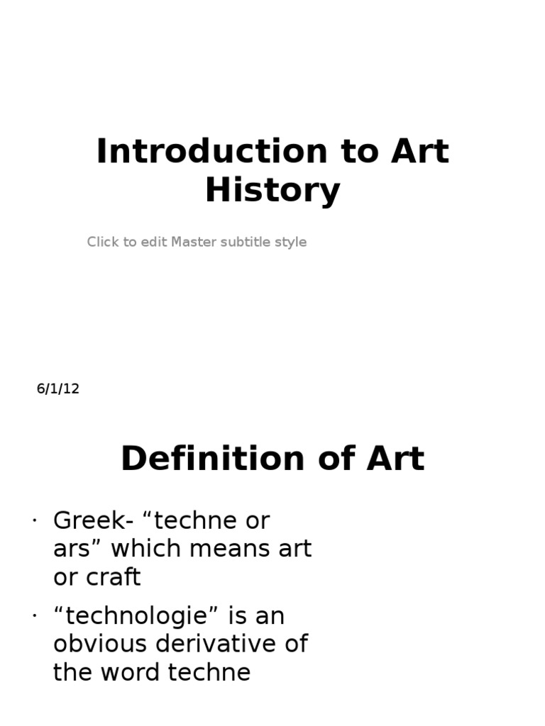 Introduction To Art History PDF Archaeology