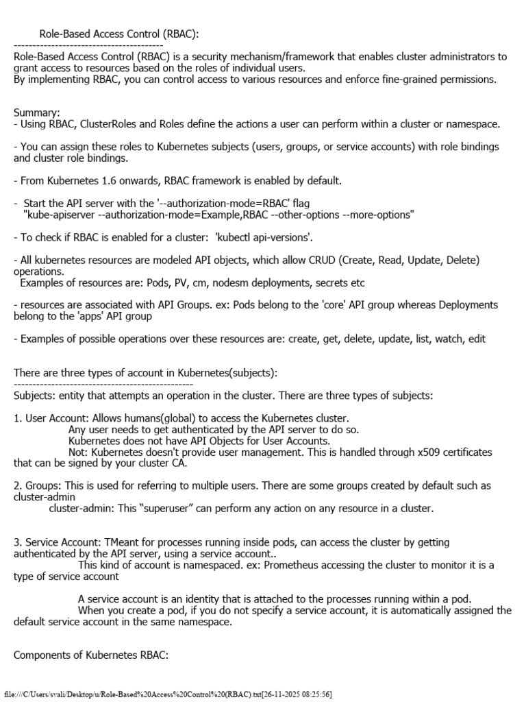 Understanding Kubernetes RBAC Basics | PDF | Information Technology ...