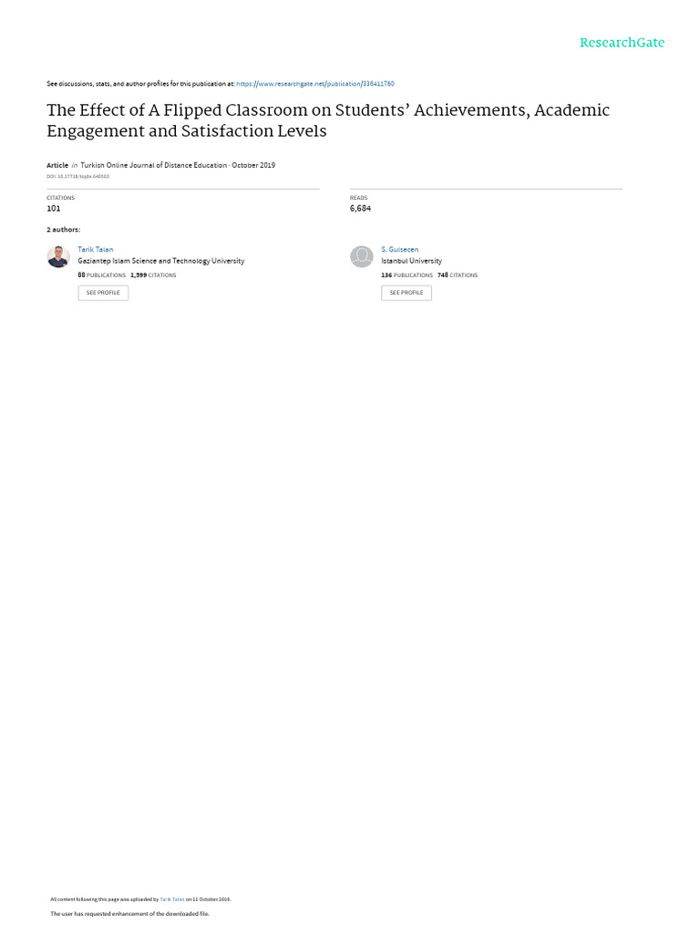 Flipped Classroom Impact on Student Success | PDF | Analysis Of ...